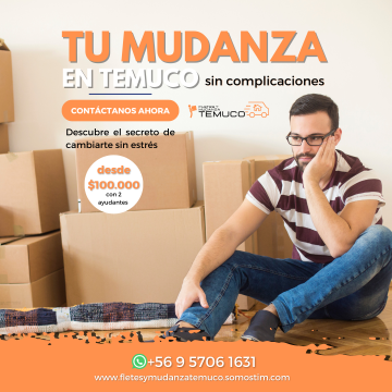 Mudanza Local Labranza con 2 ayudantes