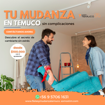 Mudanza Local Temuco con 2 ayudantes