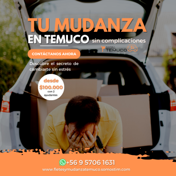 Mudanza Local Padre las Casas con 2 ayudantes